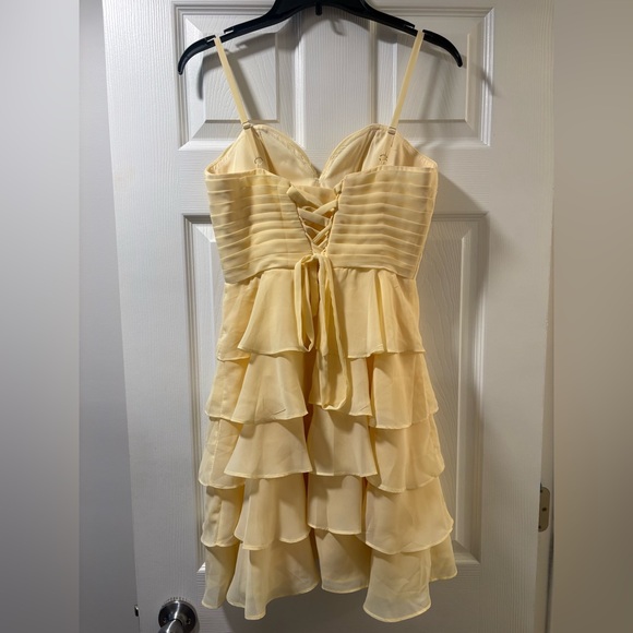 Yellow Ruffle Short Sundress - Picture 2 of 2
